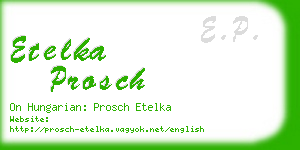 etelka prosch business card